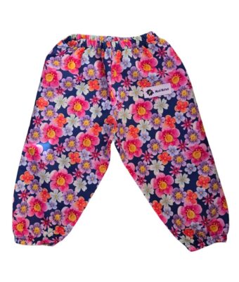 Waterproof overpants for kids in floral fabric