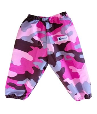 Pink camo waterproof children's overpants