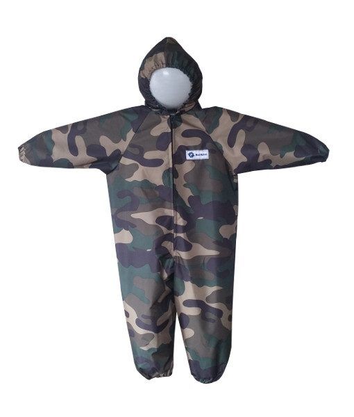 Waterproof Green Camo Children's Coveralls
