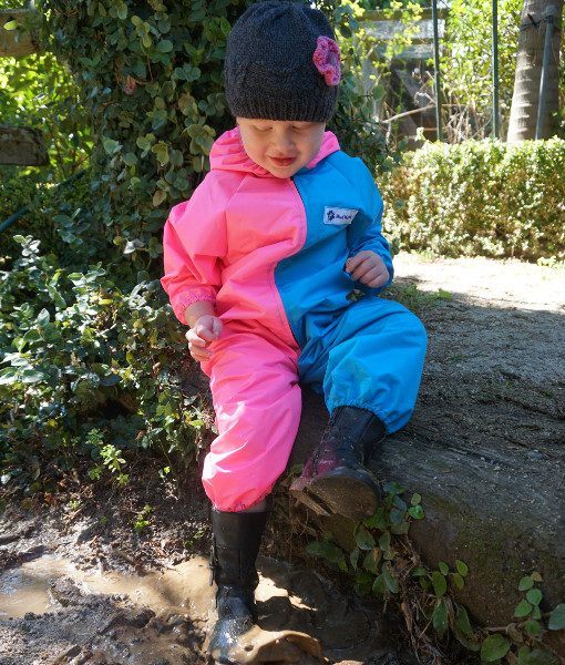 Turquoise and Pink Children's Coveralls