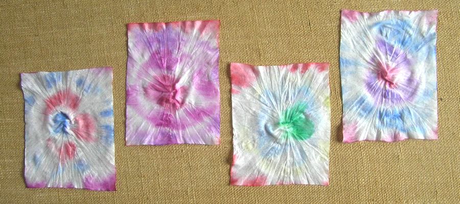 Easy Tie Dye Art with Baby Wipes