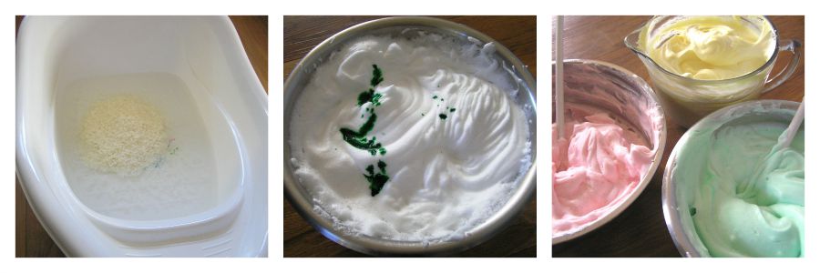 Colourful soap slime messy play and sensory activity