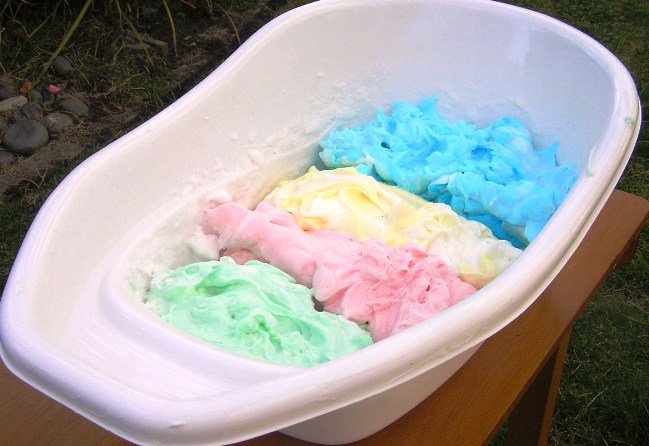 Messy play adventures with Mud Mates: colourful soap slime