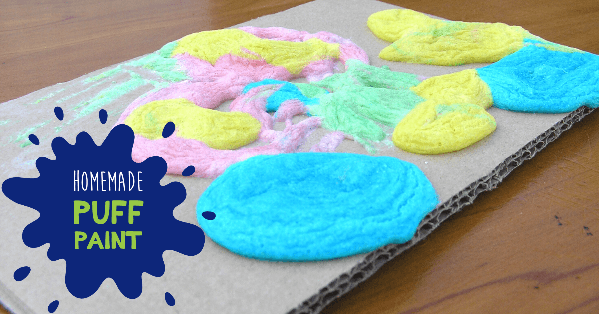 Puff Paint Recipe for Kids Quick and Easy to Make at Home