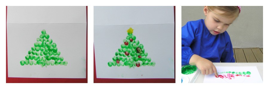 Fingerprint Christmas Tree Card Mud Mates Messy Play Adventures Blog