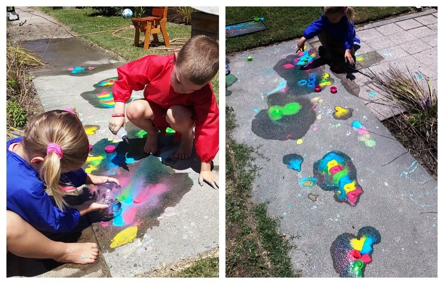 Homemade Ice Chalk Paint - Messy Play Adventures Blog
