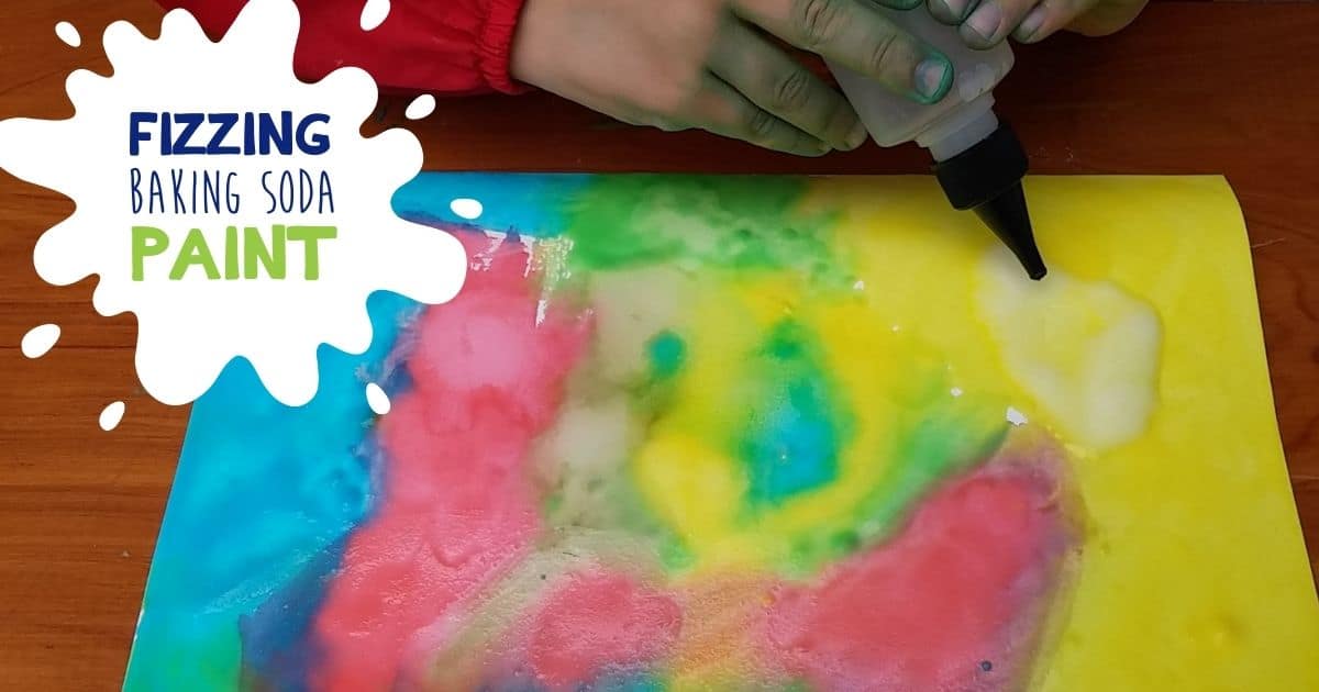 Fizzing Baking Soda Paint fun art & science activity for kids