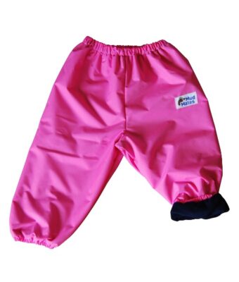 Pink with Navy Fleece Lined Pants