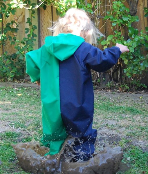 Navy and Green Children's Coveralls