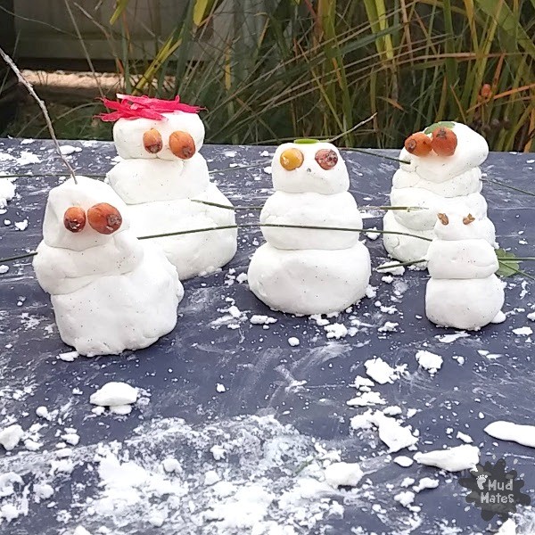 Winter Snow Dough Sensory Play