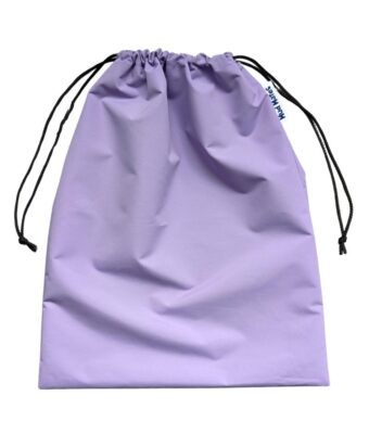 Lilac personalised swim bag with drawstring, NZ-made and waterproof
