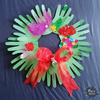 Handprint Christmas Wreath Craft for Kids