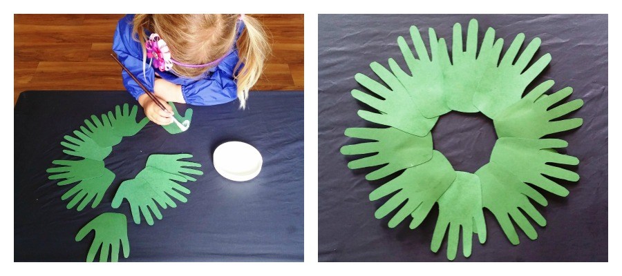 Mud Mates Messy Play Adventures Blog: Handprint Christmas Wreath Craft