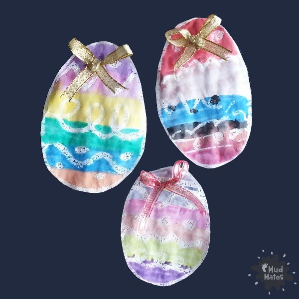 Mud Mates Messy Play Adventures Blog: Crayon Resist Easter Eggs