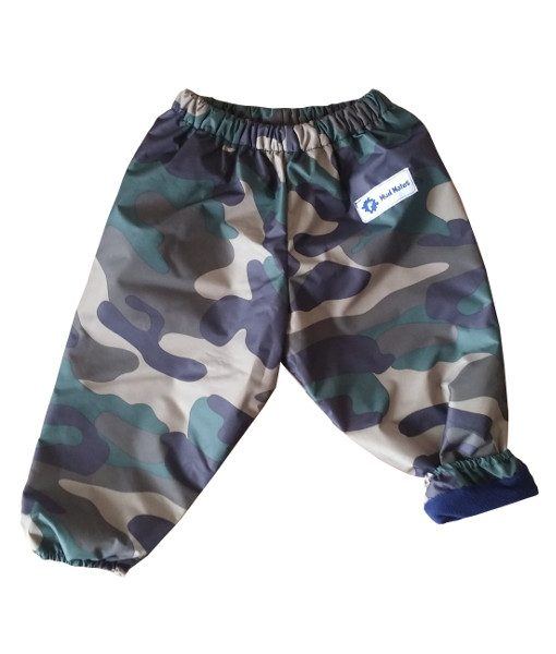 Green Camo Fleece Lined Snow Pants / Fleece Lined Pants