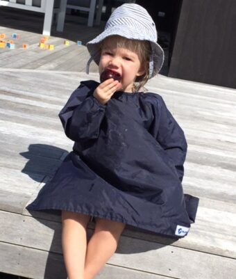 Navy Long Sleeve Bibs for Toddlers and Preschoolers