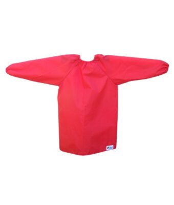 Red Long Sleeve Bibs for Toddlers and Preschoolers