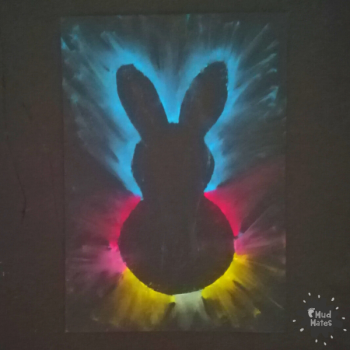 Easter Craft Ideas for Kids: Chalk Pastel Bunny Art and Paper Quilled Easter Eggs