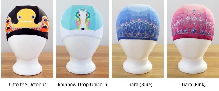Our range of lycra kids swim caps