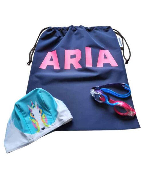 Kids Swim Pack - a NZ-made swim bag, kids goggles + kids swim cap