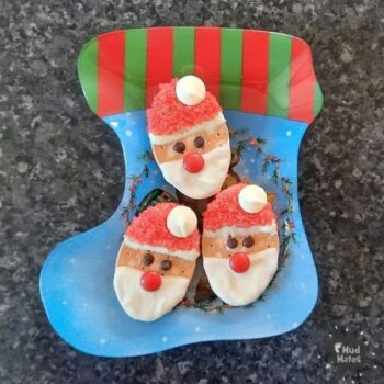 No Bake Santa Christmas Cookies