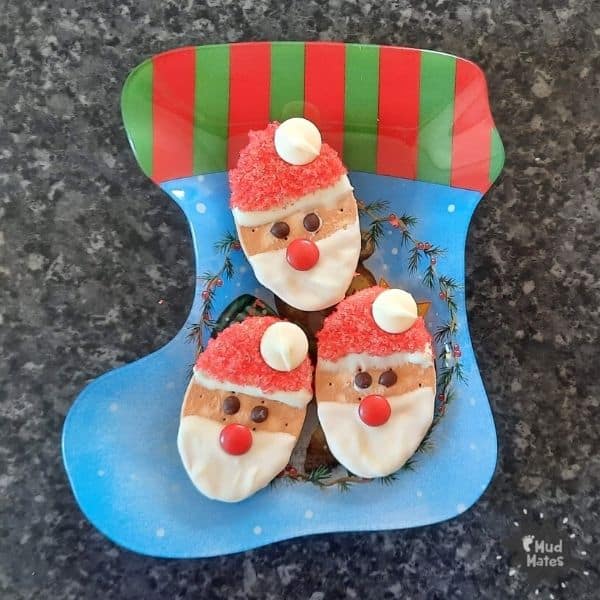 No Bake Santa Christmas Cookies