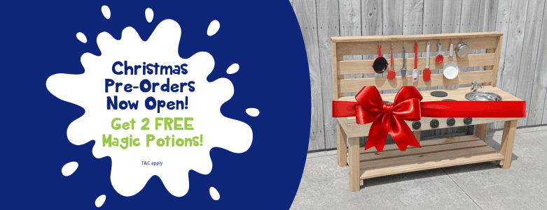 Mud Mates Mud Kitchen Christmas Pre-Orders open now - plus free gift!!