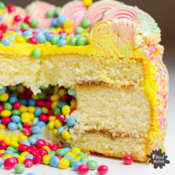 Kids Birthday Cake Ideas - Pinata cake with lollies inside