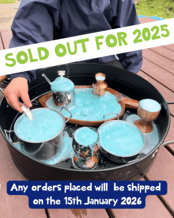 Child playing with aqua NZ-made Magic Potions