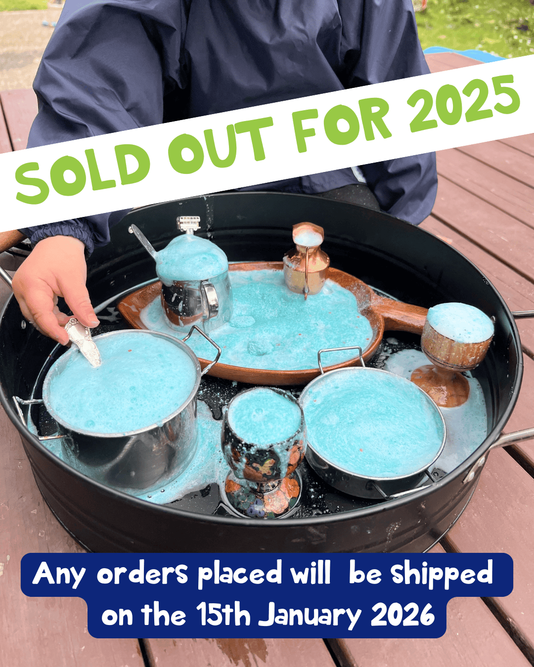 Child playing with aqua NZ-made Magic Potions