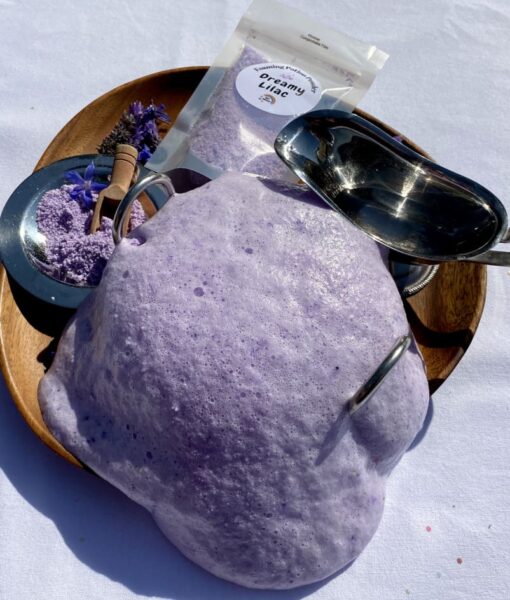 Foaming Magic Potions - Dreamy Lilac potion in action, foaming and frothing, overflowing from a bowl