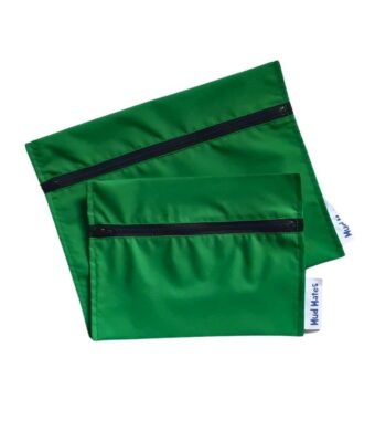 NZ-Made Waterproof Mini and Small Zippered Wet Bags - Green
