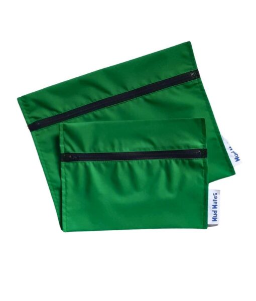 NZ-Made Waterproof Mini and Small Zippered Wet Bags - Green