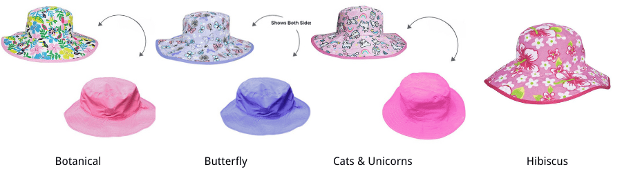 Reversible Baby and Kids Sun Hats Range from Mud Mates