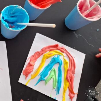 How to make puffy paint - a fun messy, sensory play activity for kids