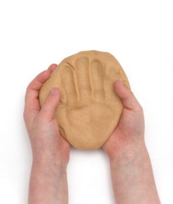 Child playing with Mud Mates super soft Go Dough playdough mix