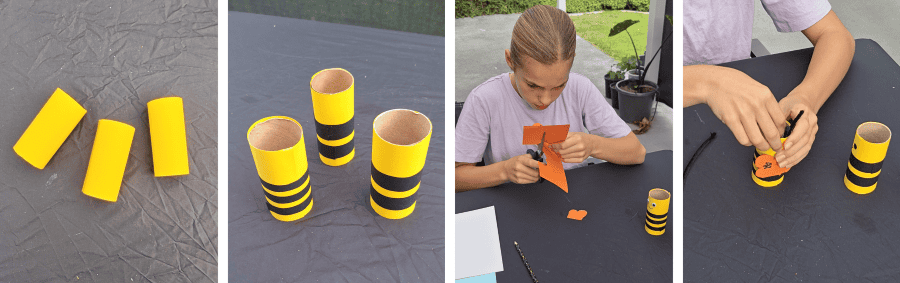 Toilet paper roll bee craft - steps to create your own