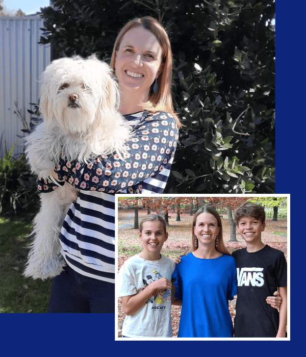 Alana, owner of Mud Mates, and her children