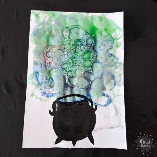 Bubbling Cauldron Halloween Art – Fun Bubble Painting Craft for Kids