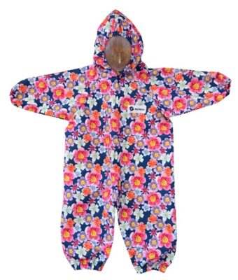 Floral NZ-made waterproof children’s coveralls