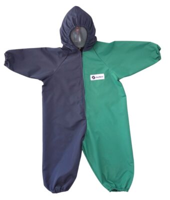 Navy/green waterproof children’s coveralls