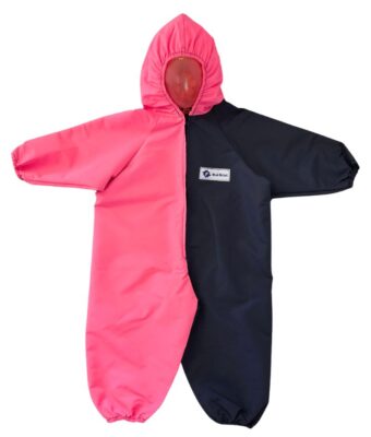 Children’s coveralls in navy/pink